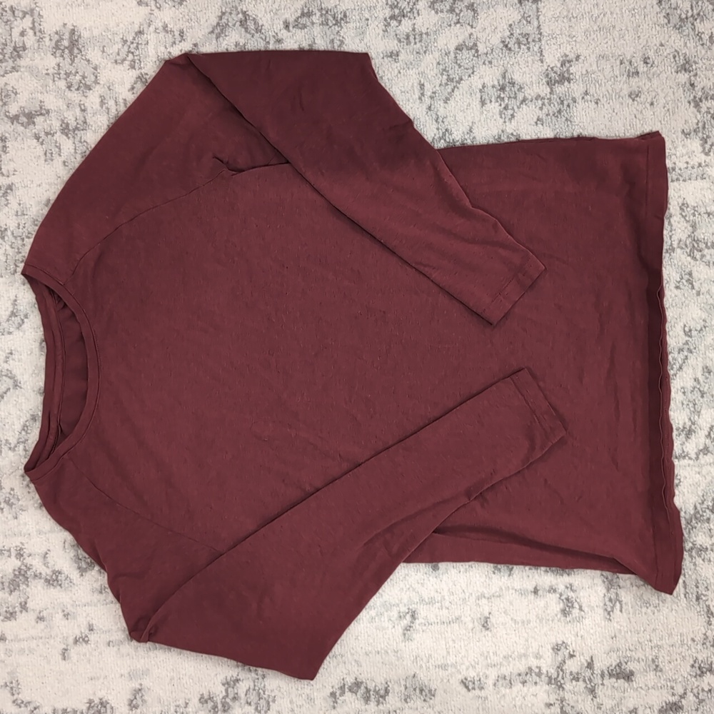 Alphalete Maroon Men's Long Sleeve Size Small